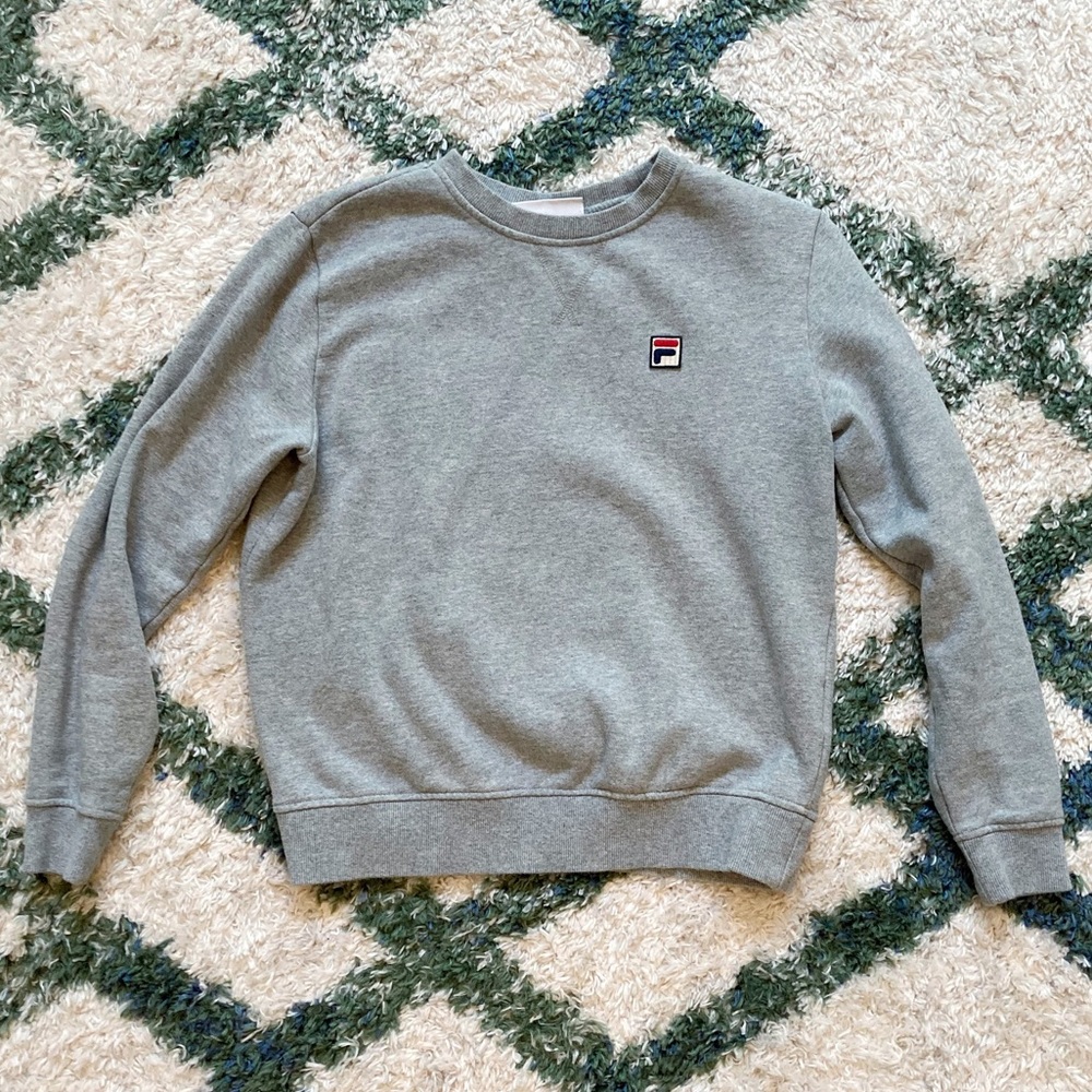 Gray Fila Crewneck Sweatshirt